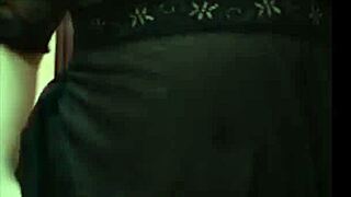 Latina Woman Dancing Sensually At Night In Sexy Outfit