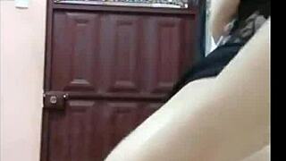 Latina Woman Dancing Sensually At Night In Sexy Outfit