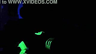Detailed POV sex with Dayanara under black light in amateur fetish scene