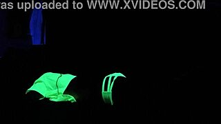 Detailed POV sex with Dayanara under black light in amateur fetish scene