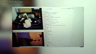 tv rubia masturbates her cock on web chat