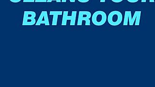 Is Alice Bangz Cleaning Or Teasing In Bathroom?