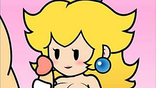 Peachypop34's paper peach handjob animation is hot