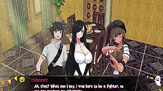 monster says, 'feel my footjob under desk'