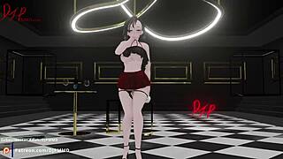 Sexy Rachel Pop Md Dress Physics Blender Render Front Cam 1567.