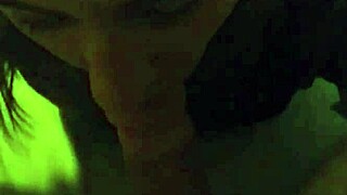 Haley Anthony gags on deepthroat blowjob