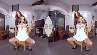 Silvia Ally's Virtual Taboo Striptease: Undressing Blonde with Ripped Clothes