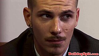 I watch the young punk bounce on the boss's hard cock