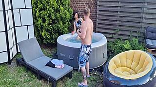 beautiful cute girl does anal masturbation backstage