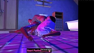 Dragged from the shower and taken on the bathroom floor