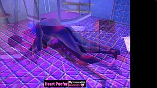 Dragged from the shower and taken on the bathroom floor