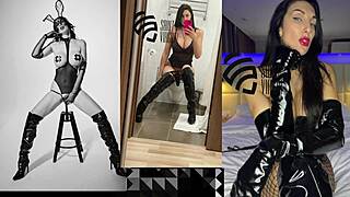 Sexy brunette milf stepmom rates your cock in bold homemade amateur scene