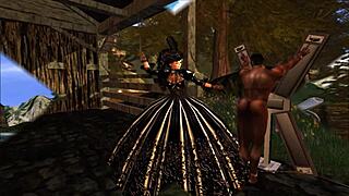 Lady Aranea in latex licks mistress in bdsm fantasy 😈.