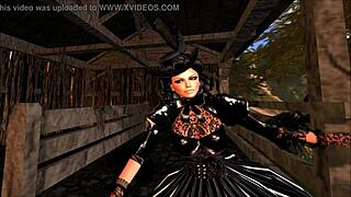 Lady Aranea in latex licks mistress in bdsm fantasy 😈.