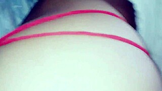 showing my wife in red thong 😊