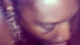 i'm sucking this big black cock in my homemade video, it's so monsterous.