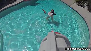 Wow, squirting all over tits with nina north!