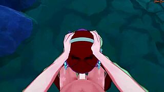 Mipha gets fucked and filled with cum from your pov - zelda botw hentai