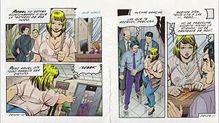 this mexican comic has a latina babe getting eaten out doubled