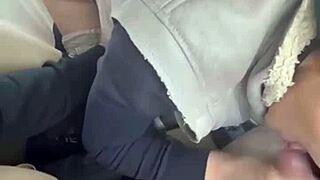 he admires her ass while she sucks his cock