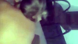 Amateur couple shows off wild home banging after party