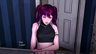 playing a hentai game with handjobs and anime characters