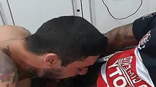 Why did the young guy end up sucking that big black cock?