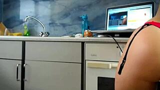 I twerked topless in the garage, spreading my big ass.