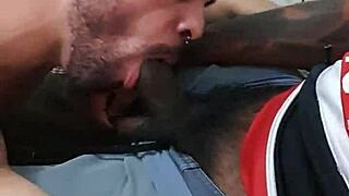 Why did the young guy end up sucking that big black cock?