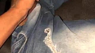 driving through traffic in the city