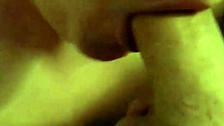 wife engages in oral activity with partner in amateur setting