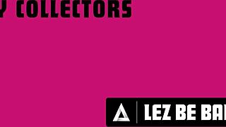 Hazel Grace collects sex toys and gets rough lesbian assfucking with double penetration 😈