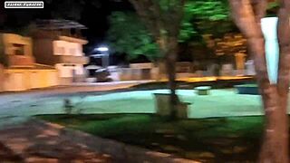 Beautiful Amateur In Public Blowbang Outdoors