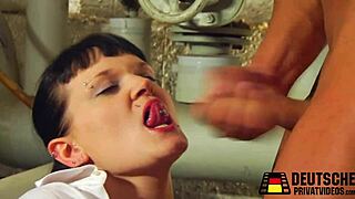 Milf Pays with Her Tattooed Pussy