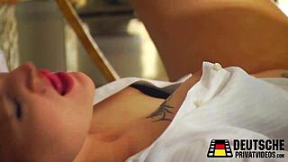 Milf Pays with Her Tattooed Pussy