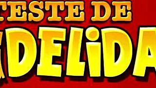 Hey, watch this Brazilian brunette suck and ride a huge one!