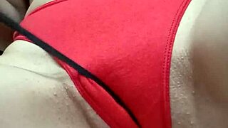 Playing with a ribbon leads to intense pussy masturbation