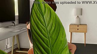 young teen girl home alone masturbates with dildo in anal play