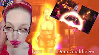 does the goddess give jerk off instructions in face pov?