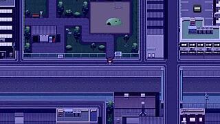 Garota masturbando banheiro masculino escondida