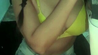 Lovely teen gives a stunning blowjob and gets cummed on