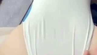 Big Ass Asian Bent Over for Bareback Quickie!