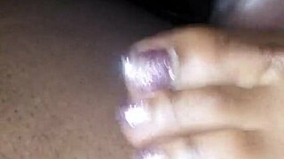 Toes teasing cock in footjob