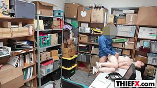 Teen Burglar Gets Punished With Hardcore Ass Fuck In The Garage For The Last Time