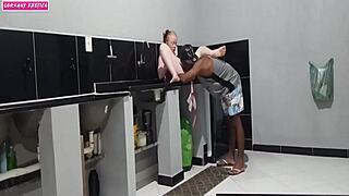 i received my friend in lingerie, and he grabbed me and we had sex in the kitchen