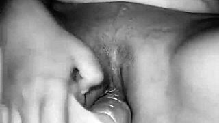 i masturbate with vibrator before his big black cock anal