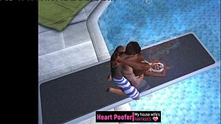 Captured at the pool's jumping board.