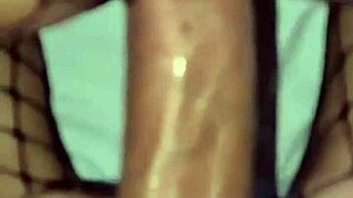 Cumming on the brunette's feet