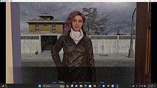 Teen Amy does early Christmas porn with huge tits and monster cock, squirting in 3d game