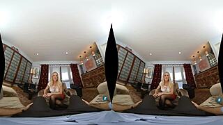 Brandi Love in Lingerie Seduces for POV Blowjob in MilfVR Groupie Scene